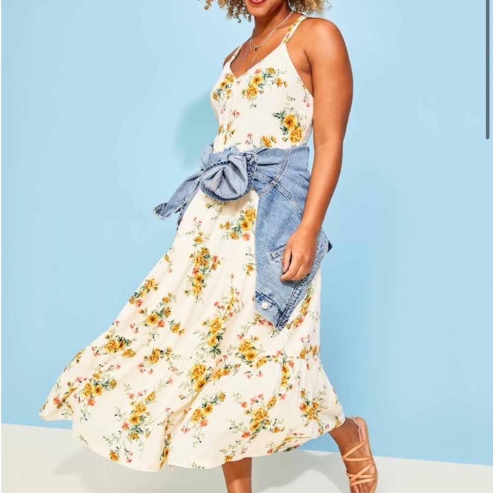 NWT Old Navy Floral Tiered Maxi Sundress Size M